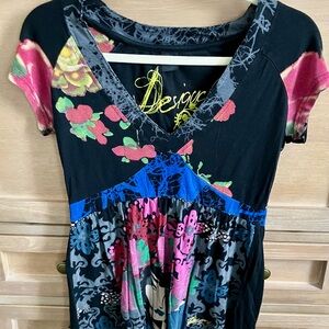 Desigual Multicolor Floral Tunic Top